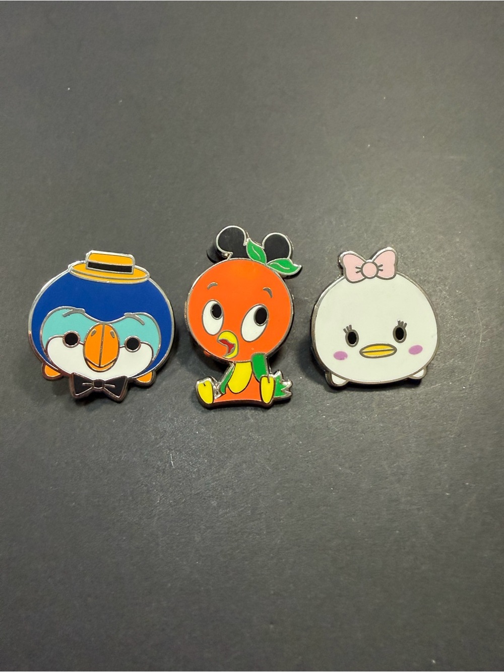 Disney Bird Enamel Pin Trio - Blue, Orange, White